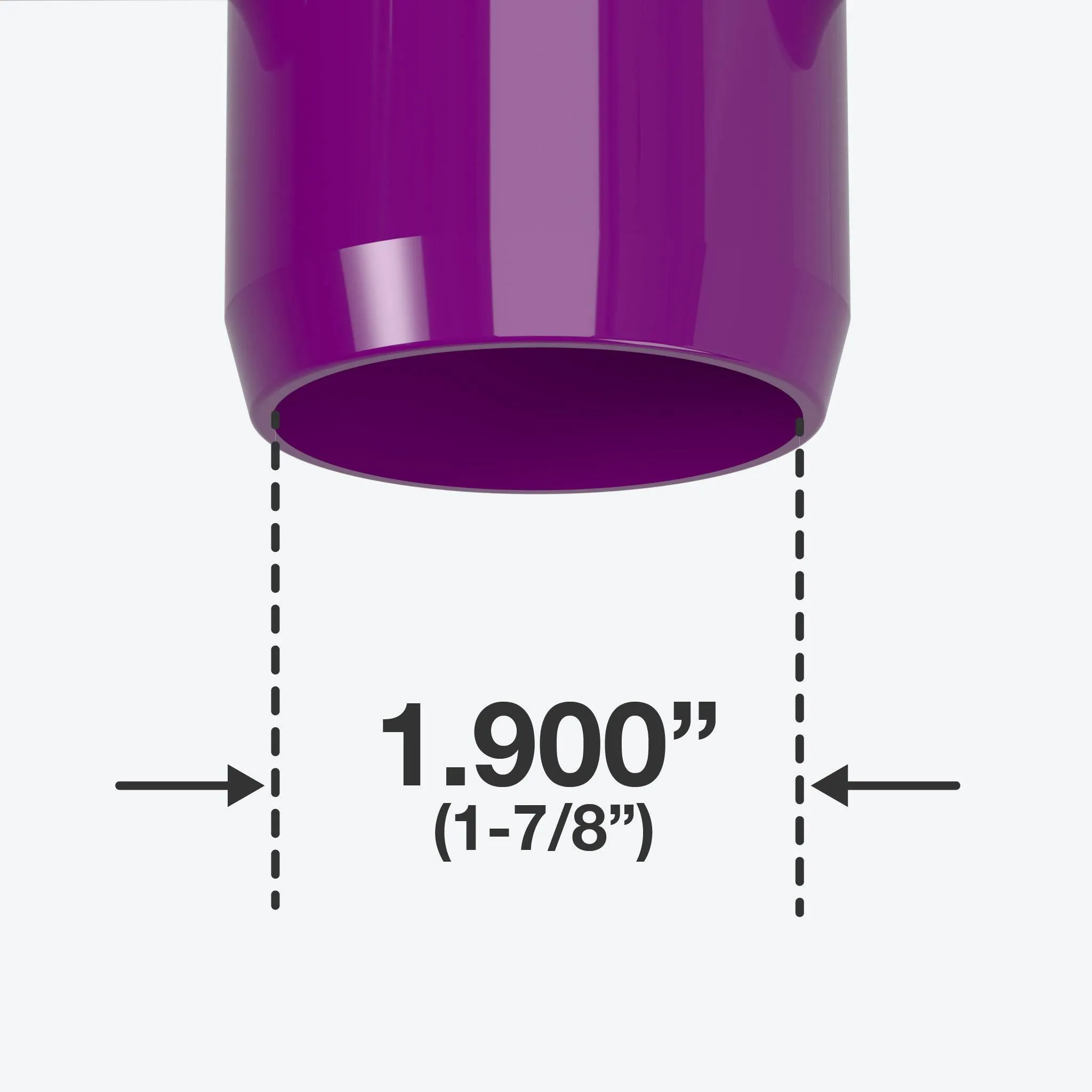 1-1/2 in. Slip Sling PVC Tee, Furniture Grade - Purple