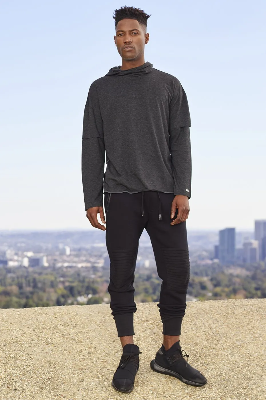 2-In-1 Pullover Hoodie - Charcoal Black Triblend