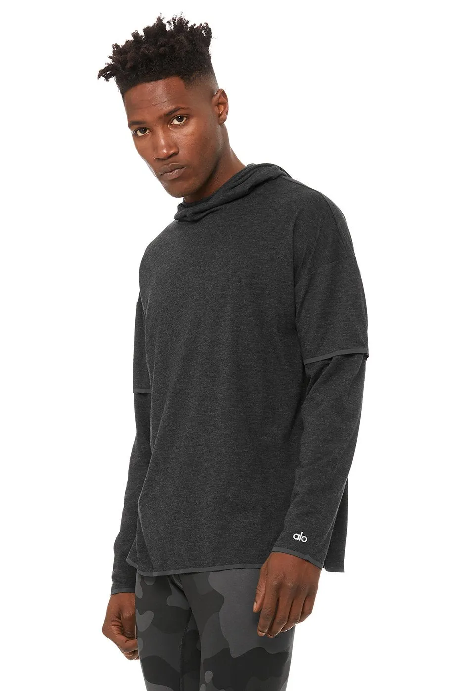 2-In-1 Pullover Hoodie - Charcoal Black Triblend