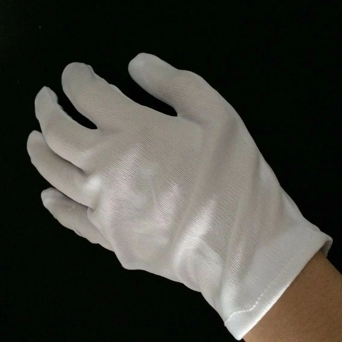 2 Pairs White Work Jewellery Handling Costume Party Cotton Soft Thin Gloves