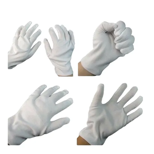 2 Pairs White Work Jewellery Handling Costume Party Cotton Soft Thin Gloves