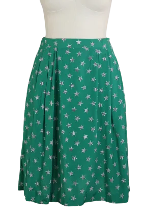 90s Lucia Petites Green Stars Skirt      w35-37