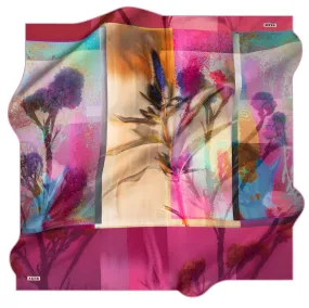 Aker Wild Flower Turkish Silk Scarf No. 91