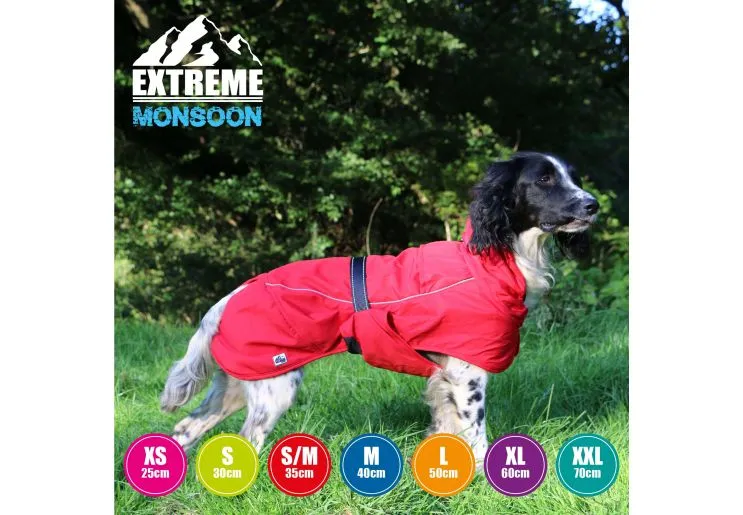 Ancol - Extreme Monsoon Dog Coat - Red - x large - 60cm