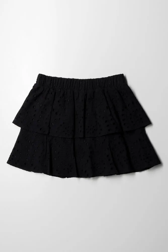 Anglaise Ra Ra Skirt Black