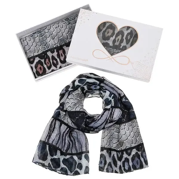 Animal Print Boxed Scarf (Assorted Designs - 1 Sent)