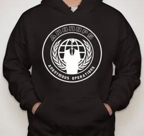 Anonymous Anonops Crest White Art Hoodie