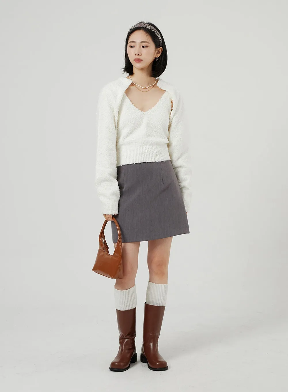 Basic A-Line Mini Skirt OF310