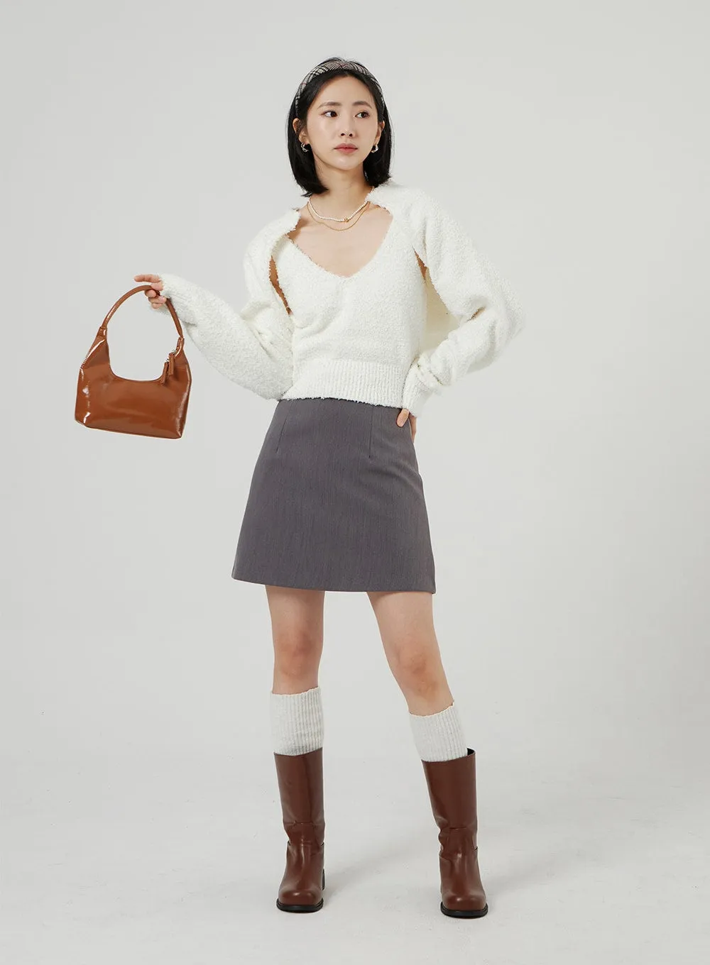 Basic A-Line Mini Skirt OF310