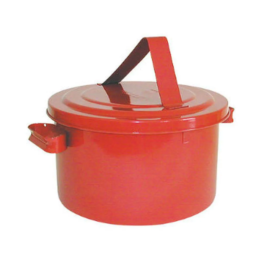 Bench Can 8 Qt. Metal Red