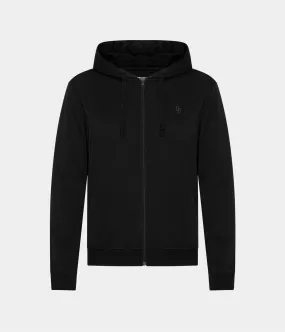 Black bamboo zip-up hoodie