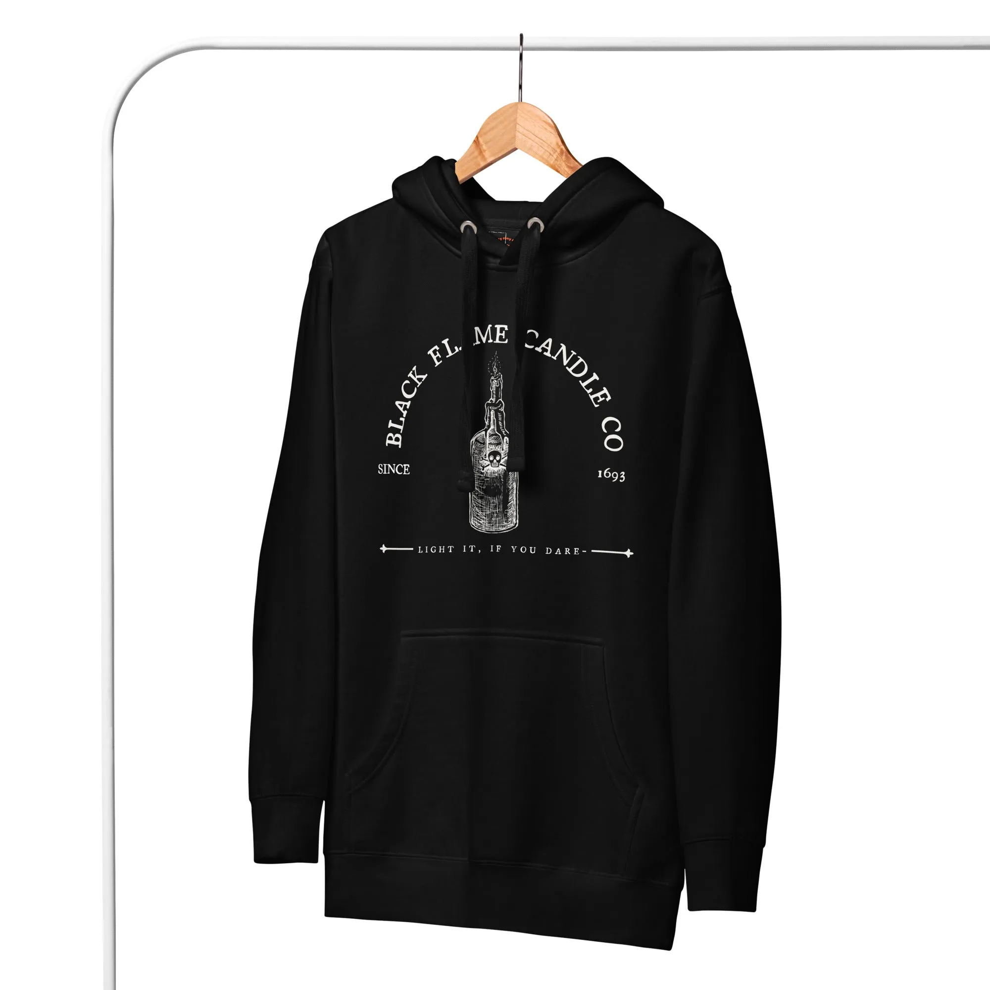 Black Flame Candle Unisex Hoodie