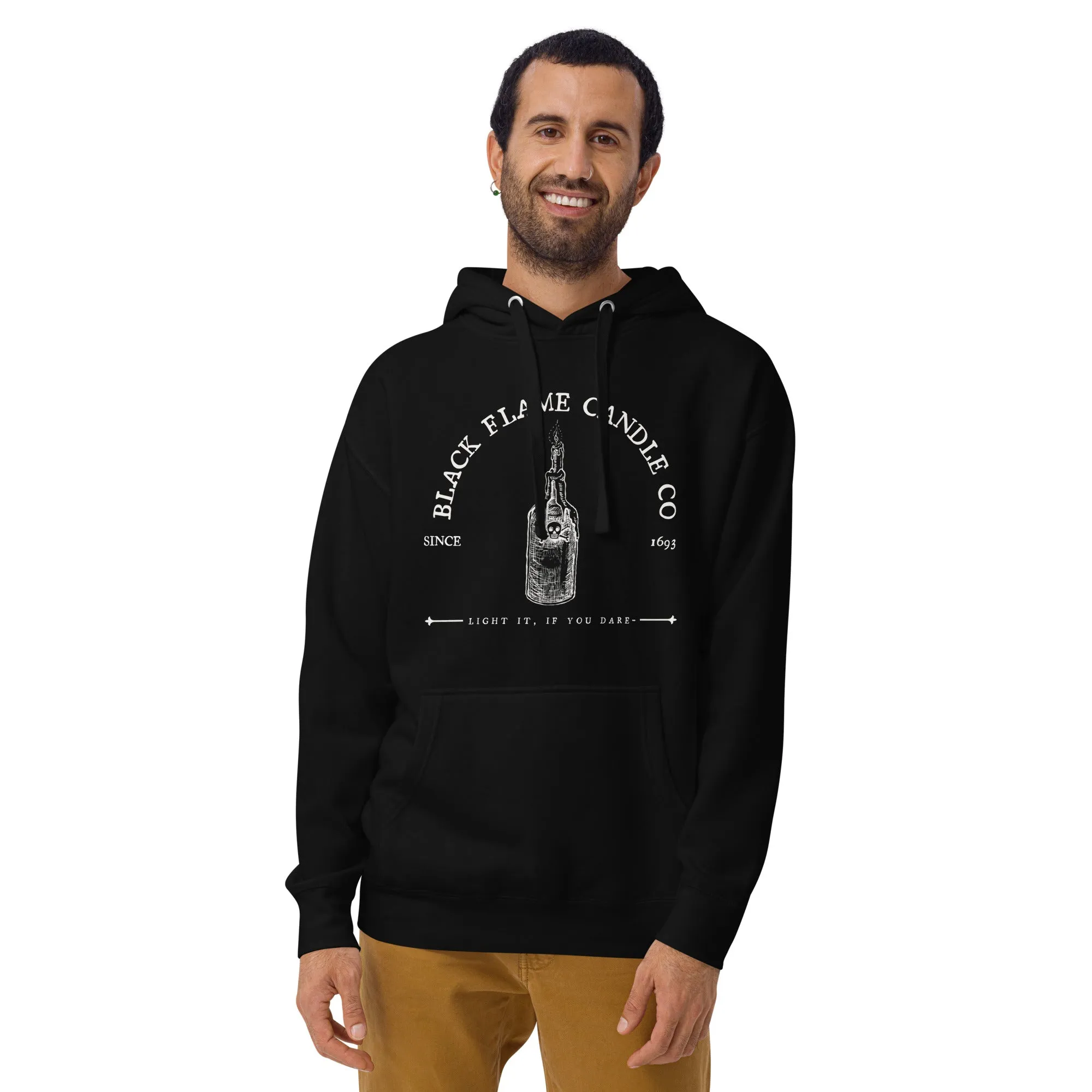 Black Flame Candle Unisex Hoodie