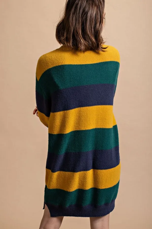 Bold Stripe Sweater Dress