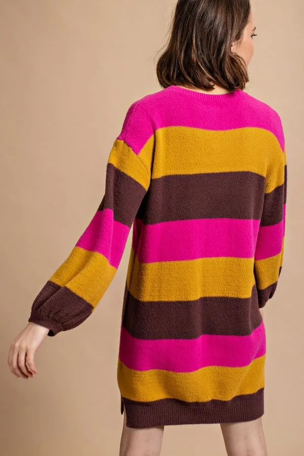 Bold Stripe Sweater Dress