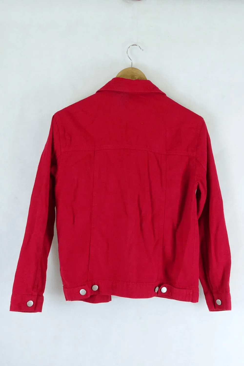 Boohoo Red Denim Jacket 6