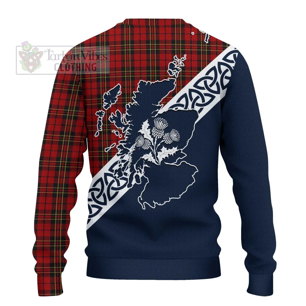 Brodie Tartan Ugly Sweater Featuring Thistle and Scotland Map