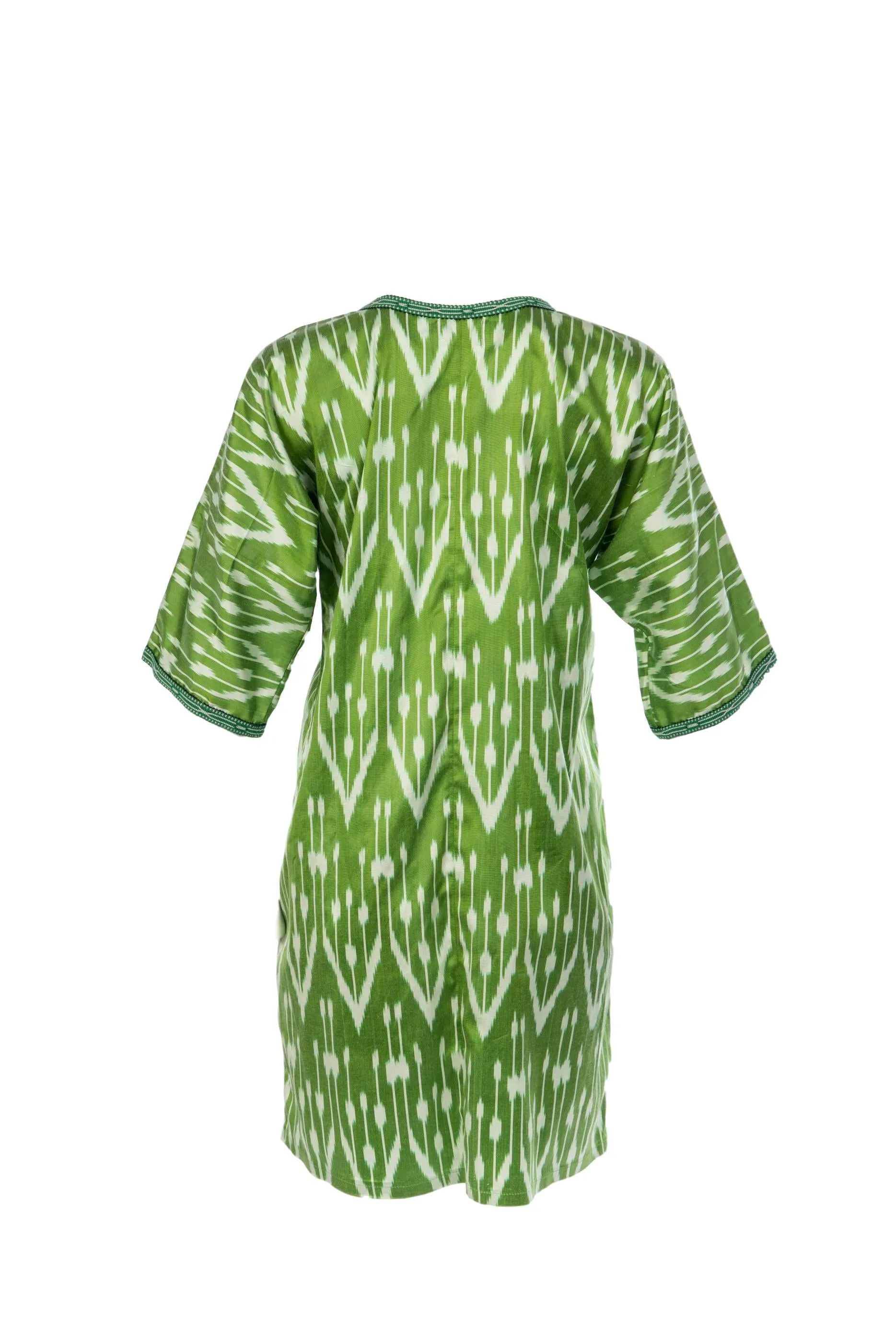 Brunswick Silk Ikat Coat - Spring Green