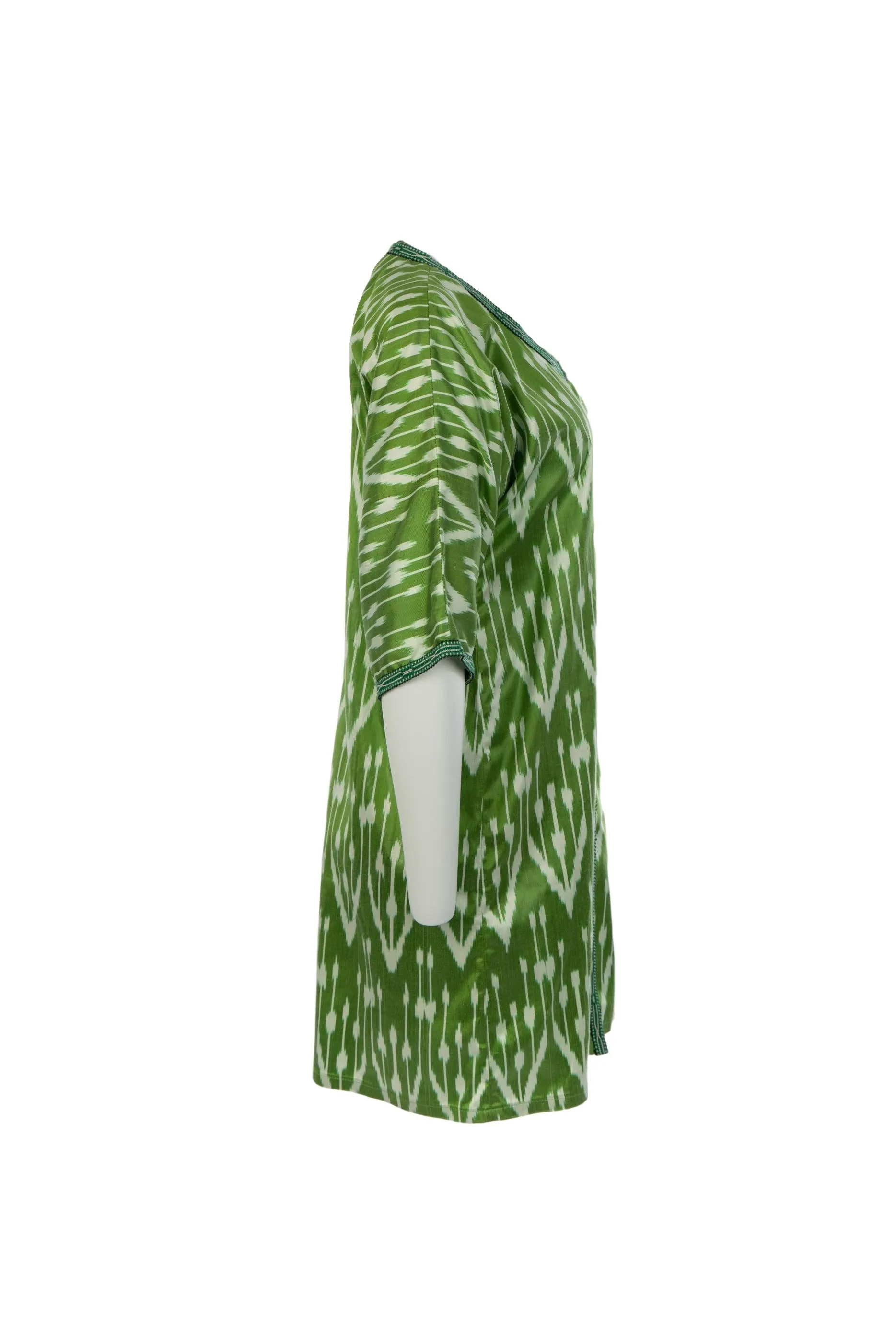 Brunswick Silk Ikat Coat - Spring Green