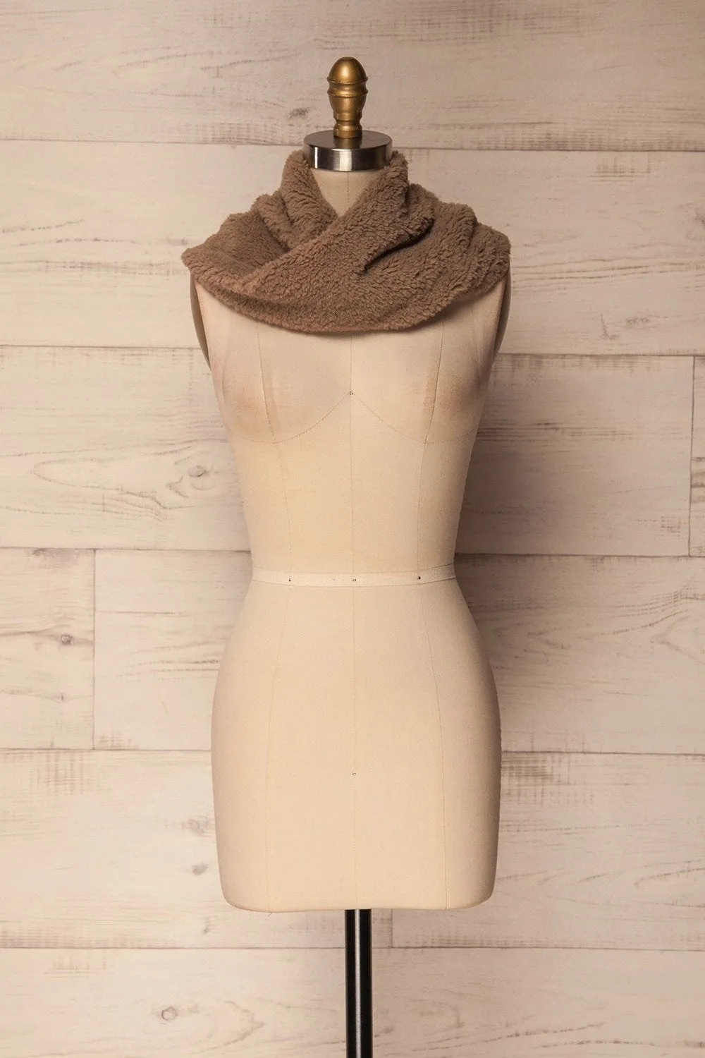 Cadivus Taupe | Faux Fur Infinity Scarf