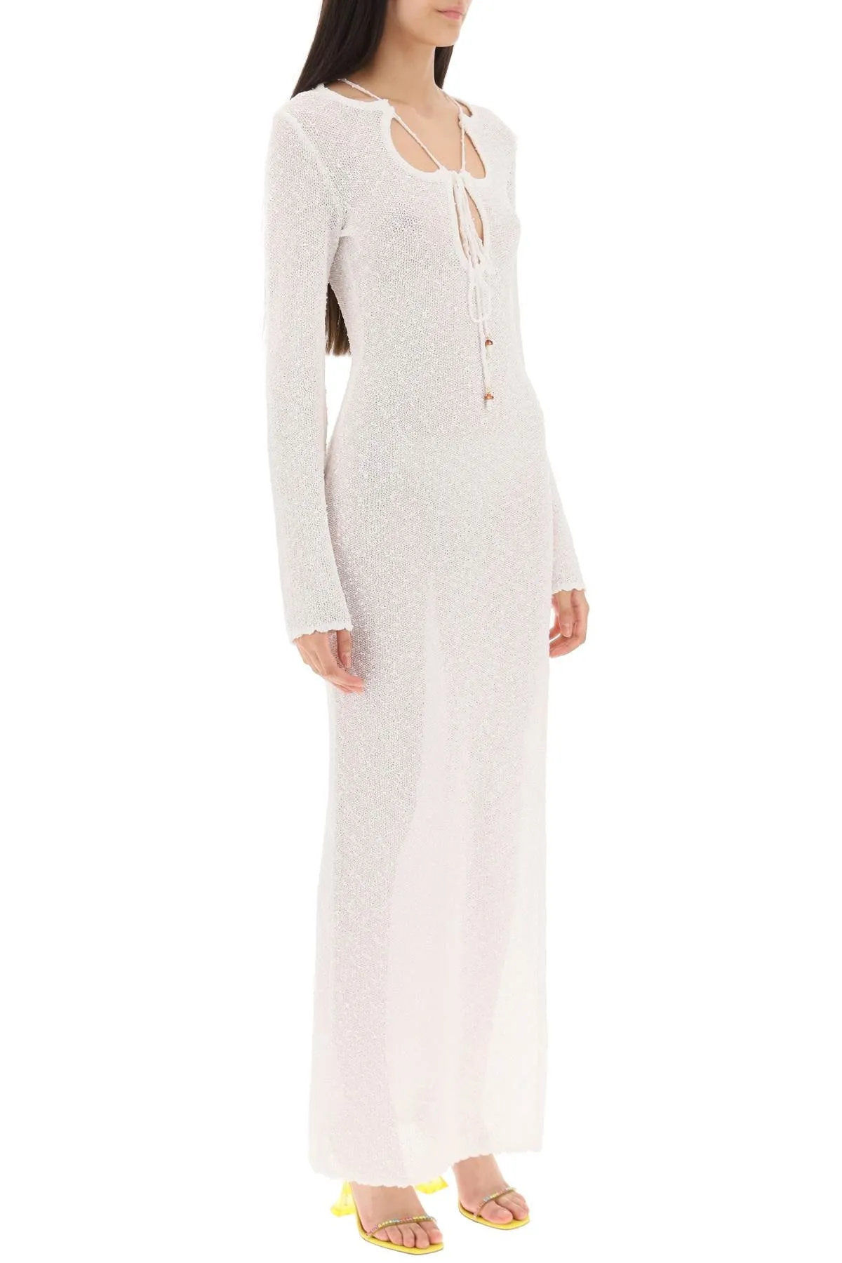 Casablanca bouclé knit maxi dress