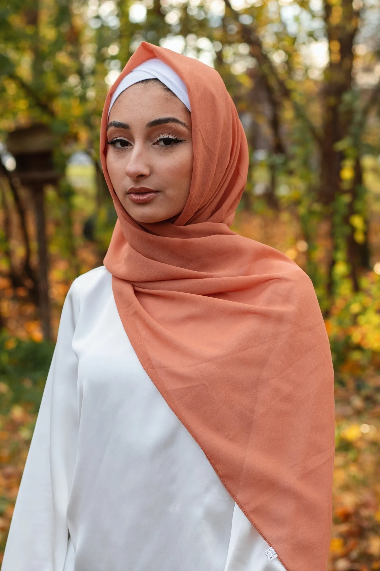 Chiffon Bubble Scarf- Dark Peach