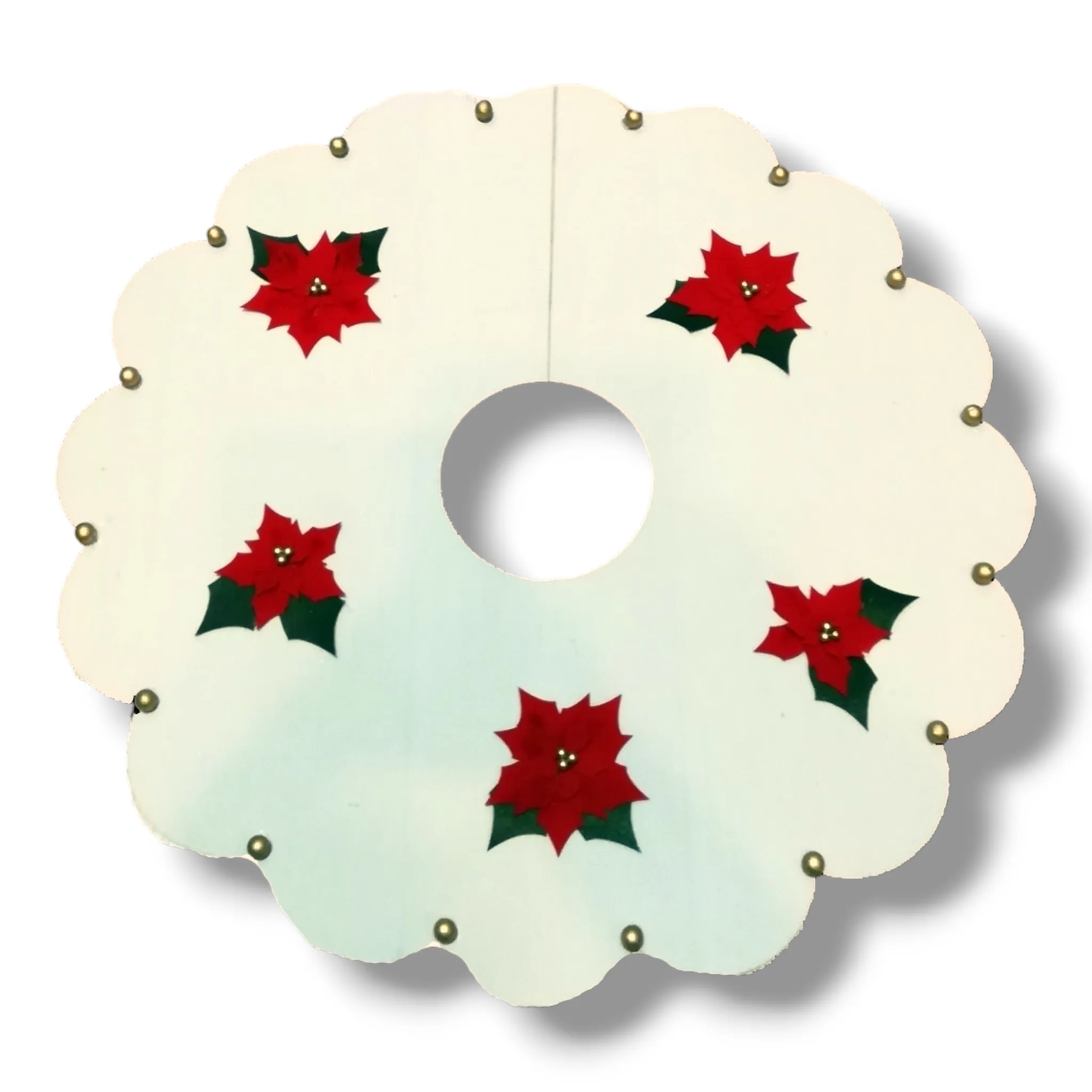 Christmas Tree Skirt (white festooned)