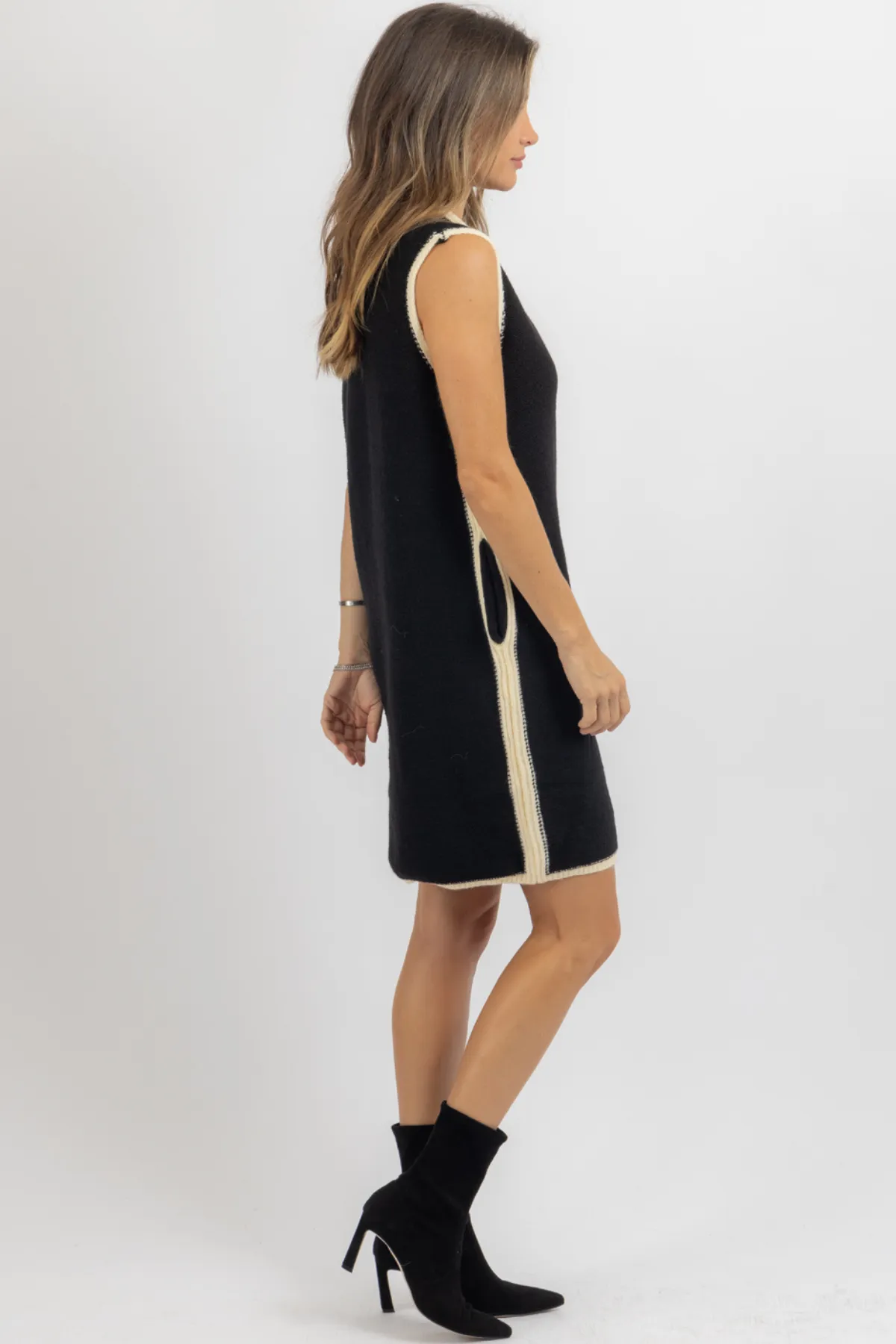 COCO CONTRAST SWEATER DRESS