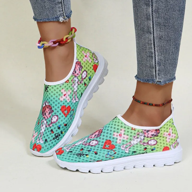 Comfortable and Lightweight Printed Outdoor Shoes for Women