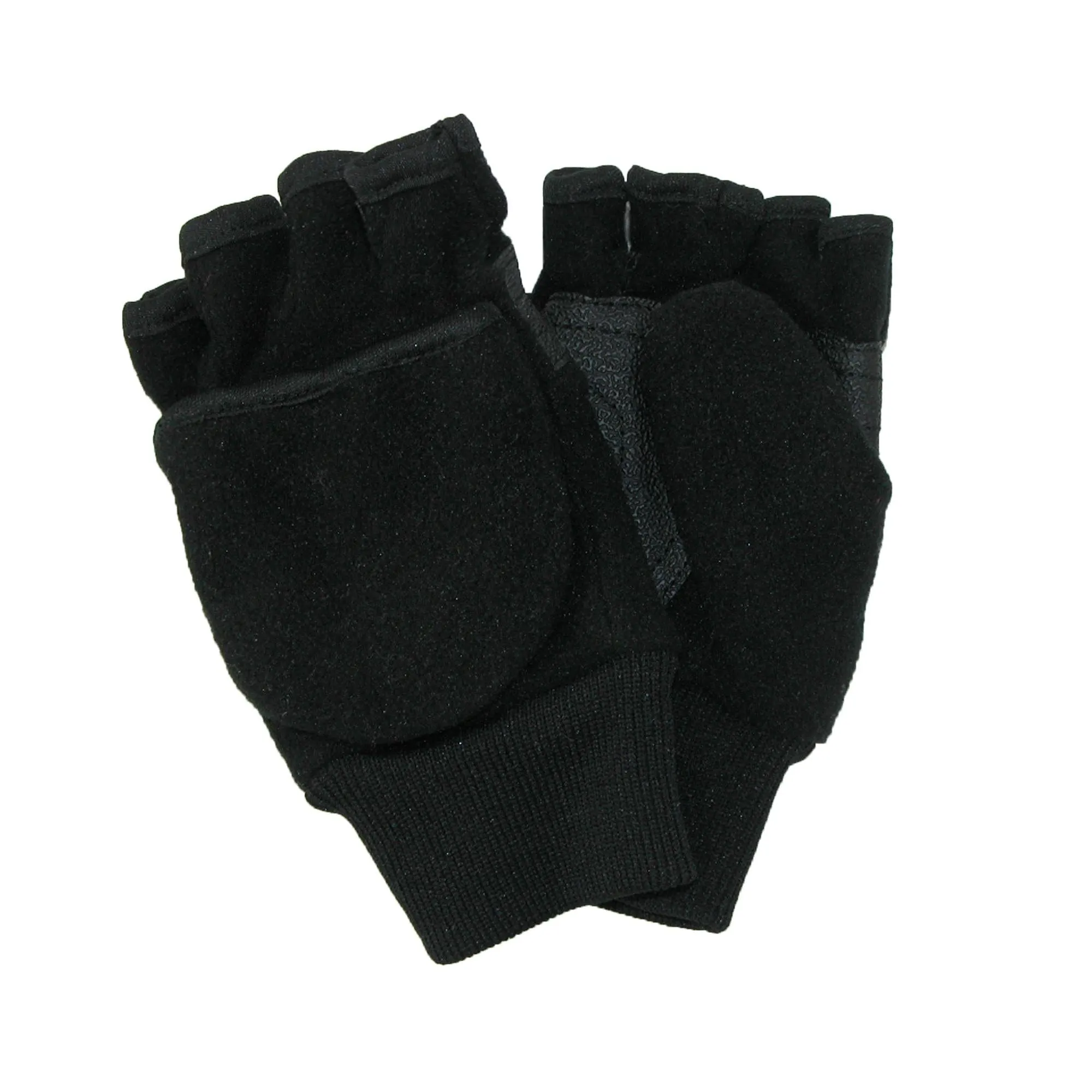 CTM® Kids' 4-7 Fleece Flip Top Fingerless Gloves and  Mitten