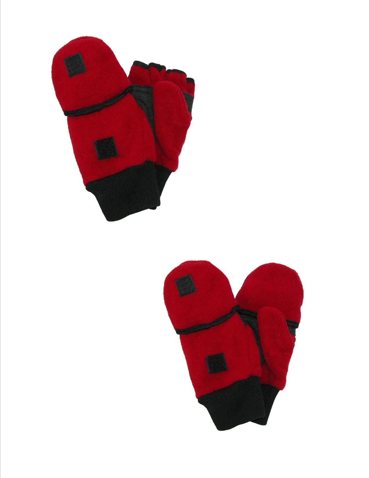 CTM® Kids' 4-7 Fleece Flip Top Fingerless Gloves and  Mitten