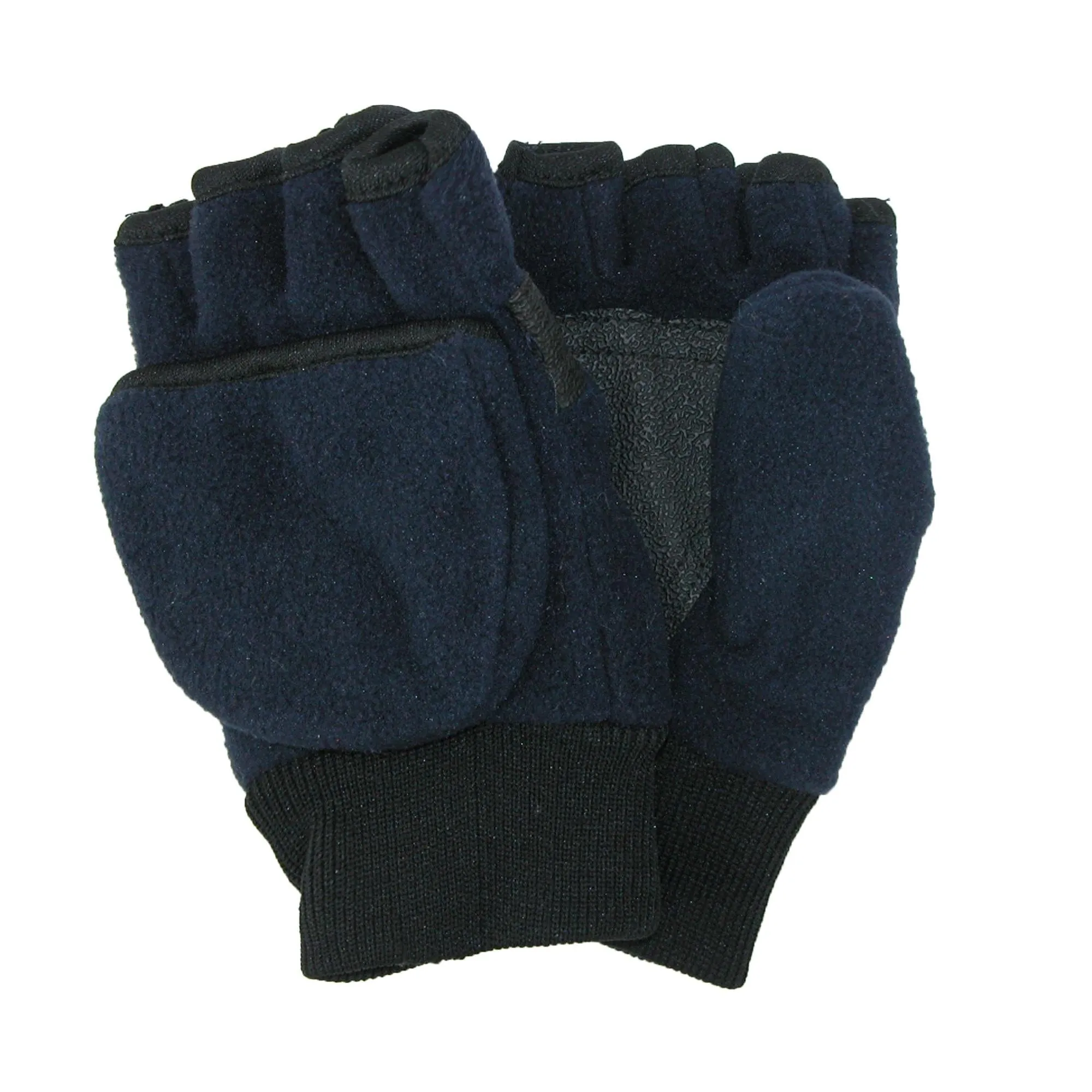 CTM® Kids' 4-7 Fleece Flip Top Fingerless Gloves and  Mitten