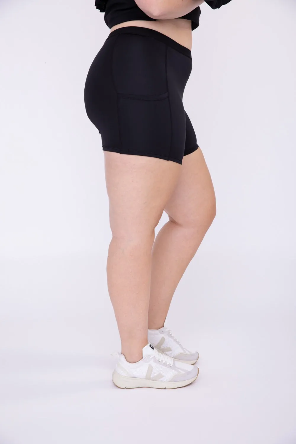 Curvy High Waist Dress Slip Shorts