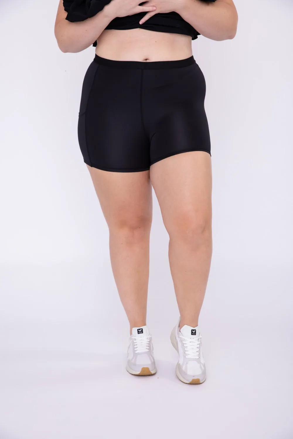 Curvy High Waist Dress Slip Shorts