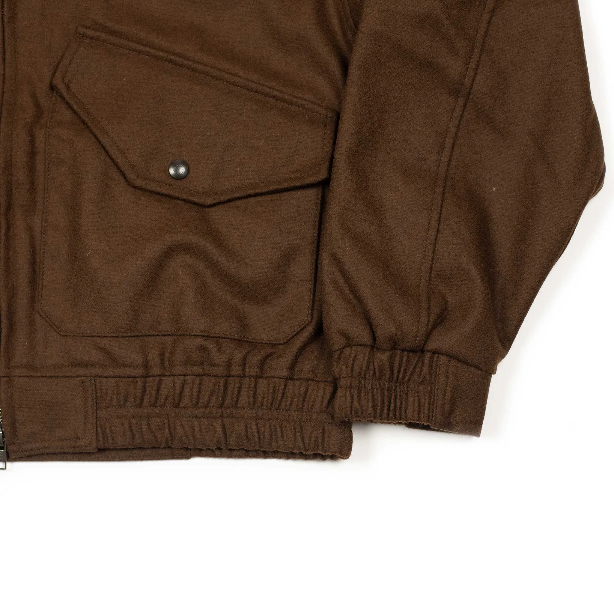 CWE Blouson in brown wool flannel