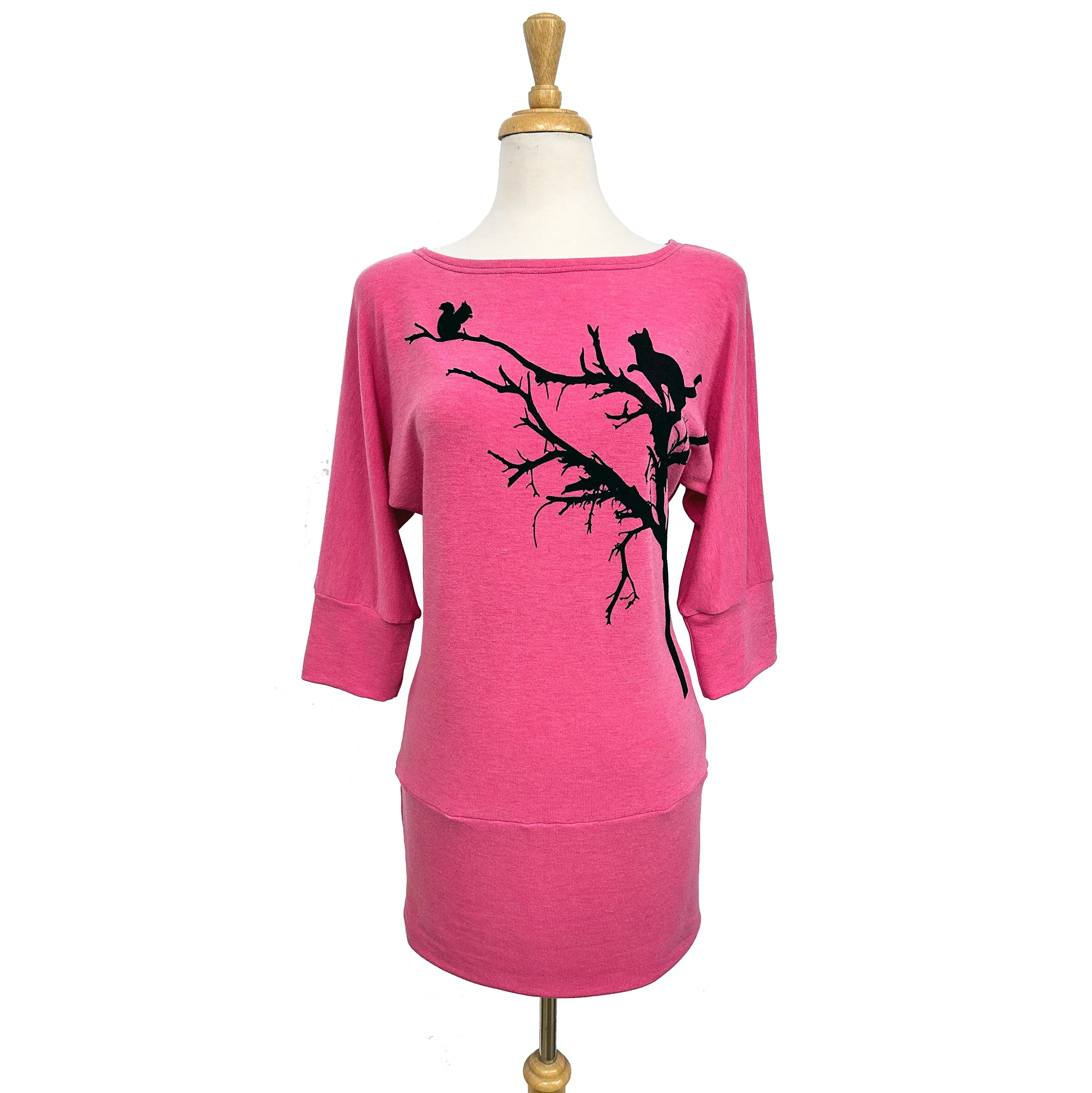 Dania Tunic - Cat and Squirrel - Pink - Sale