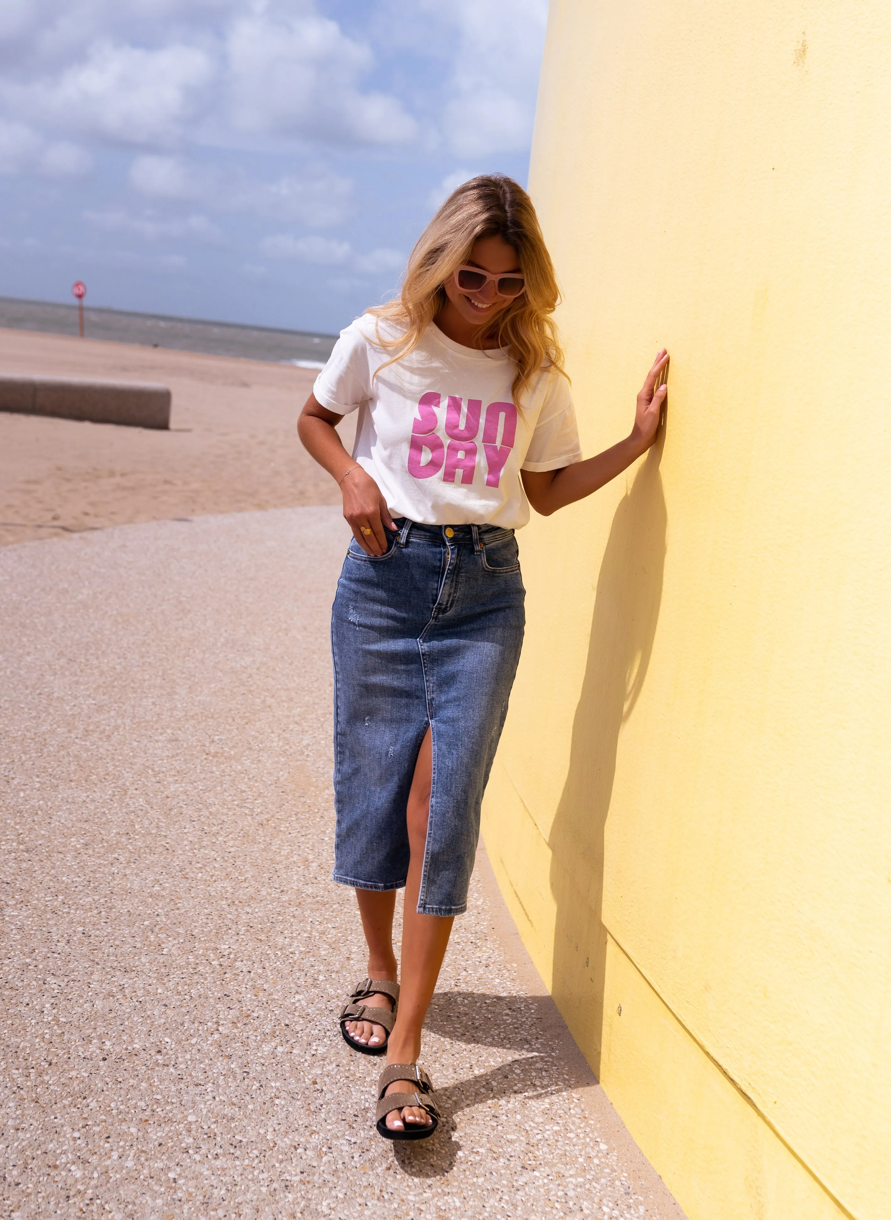 Denim Cameo Skirt