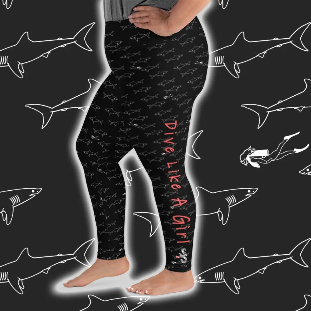 Dive Like a Girl Plus Size Leggings