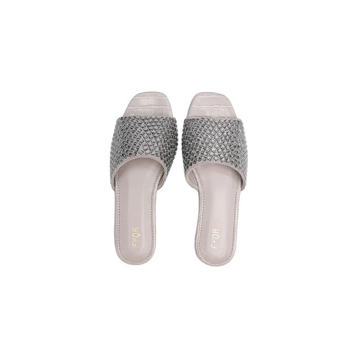 Embellished Square Toe Slide MY 234