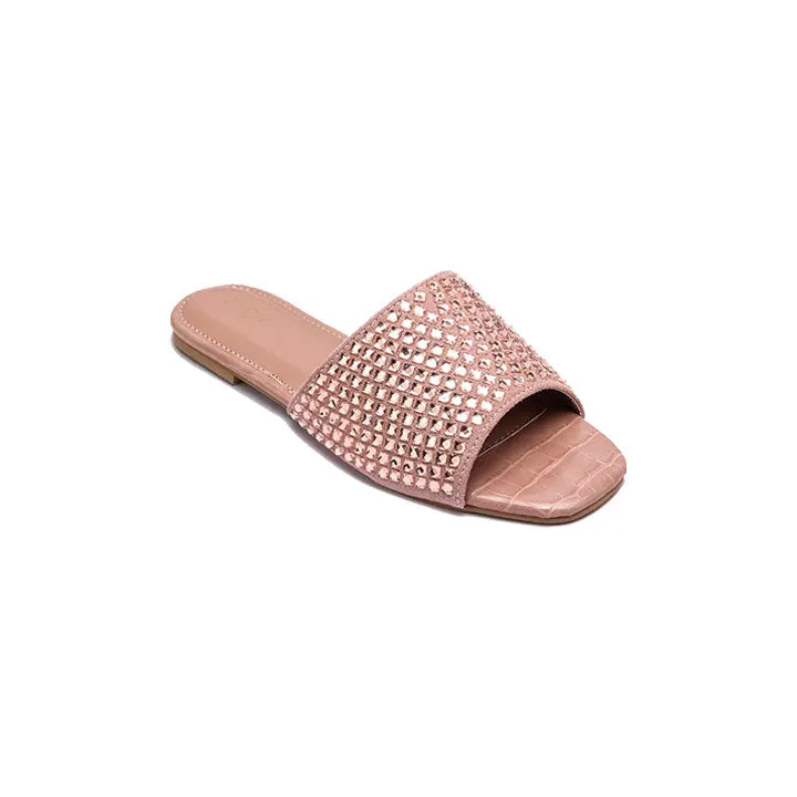 Embellished Square Toe Slide MY 234