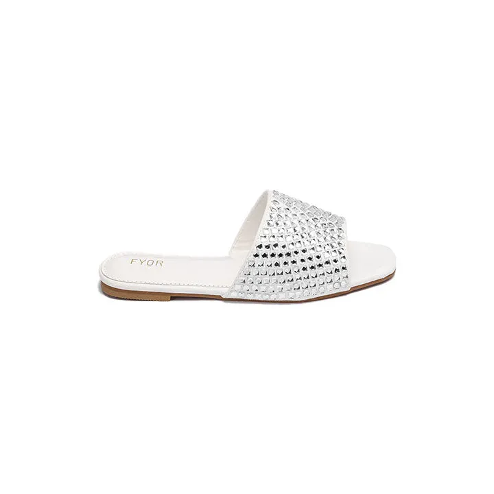 Embellished Square Toe Slide MY 234