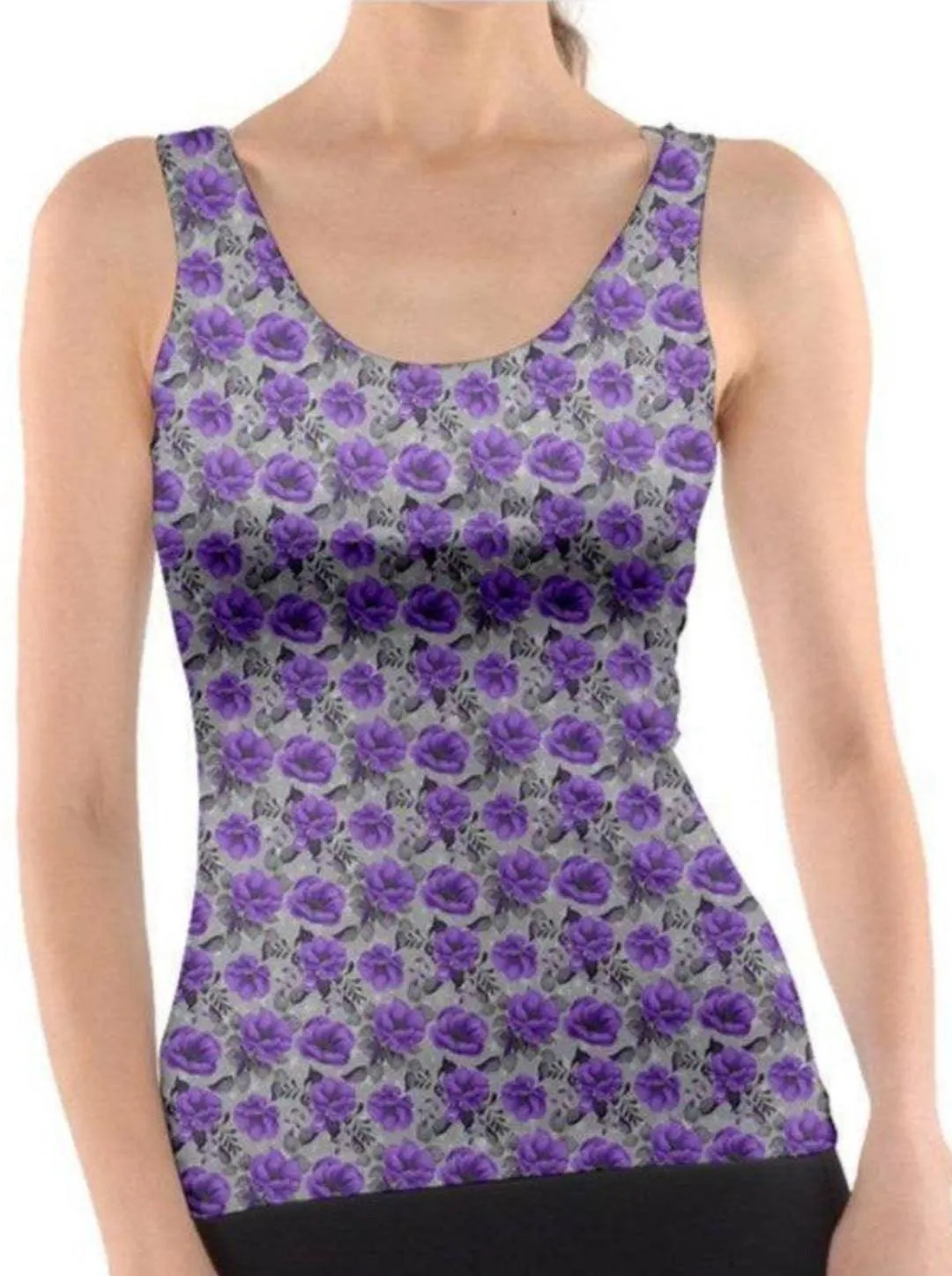 ENCHANTED PURPLE ROSES Tank Top