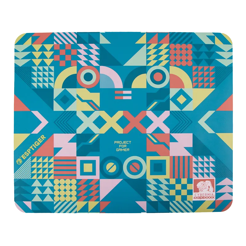 Esptiger x 4xApeXXXX CoBranded WuXiang 2 Cybermia - Large (480 x 400 x 3mm) - Non-Slip Rubber Base, Rainbow-Pearl Film