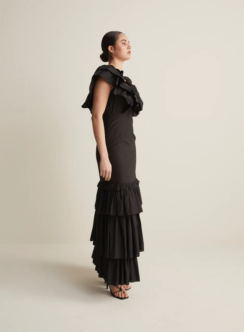 Essie Silk Cotton Maxi Dress | Black