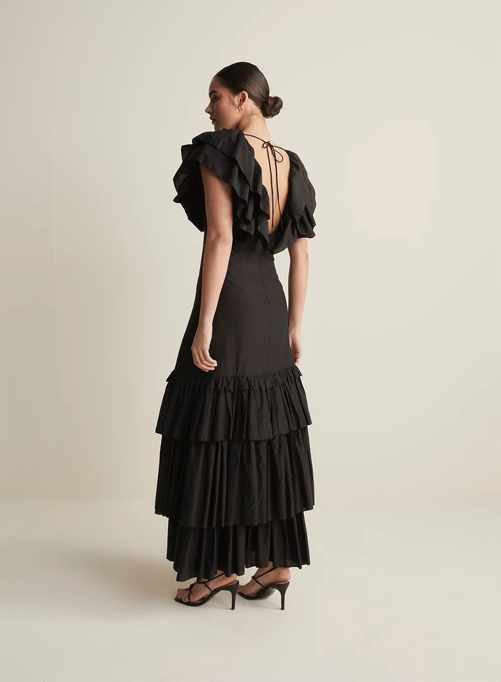 Essie Silk Cotton Maxi Dress | Black