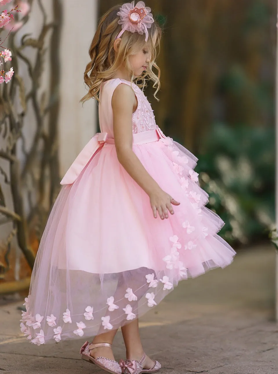 Fabulously Pink and Pretty Layered Hi-Lo Dress