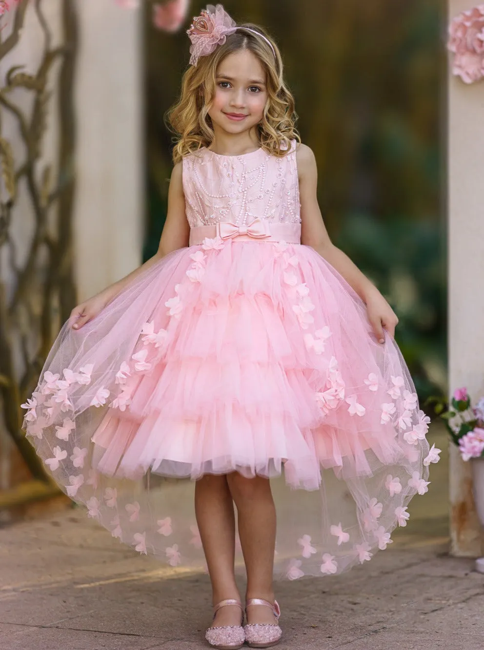 Fabulously Pink and Pretty Layered Hi-Lo Dress