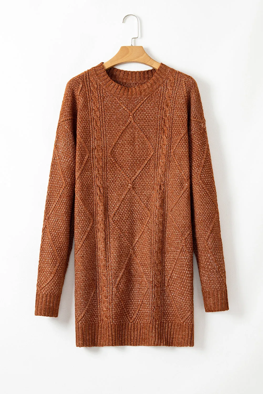 Fall Sweater Dress - Rust