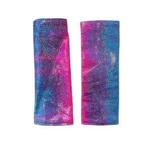 FESTIE BESTIE | Pink/Blue Holographic Gloves, Festival Accessories, Rave Gloves