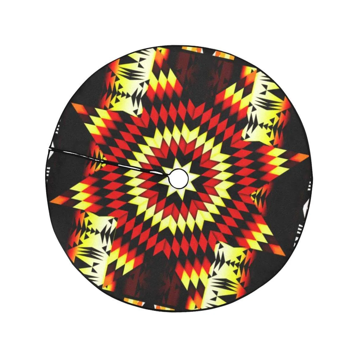 Fire Colors Christmas Tree Skirt 47" x 47"